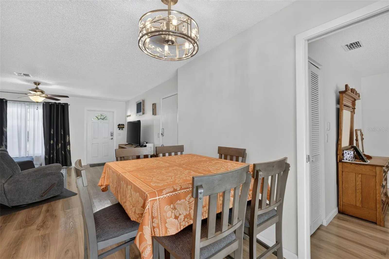 View of dining area from family room