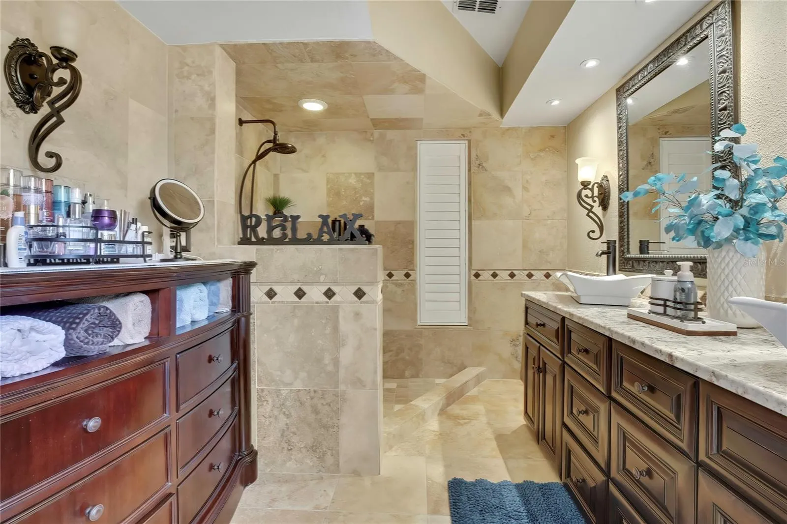 Walk in shower, nice size!