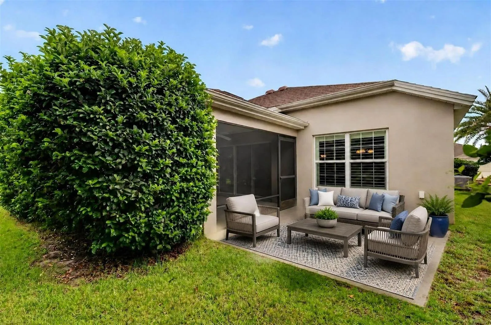 Rear Patio - Virtually Staged