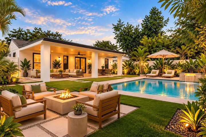 Virtually Stage Backyard and Pool