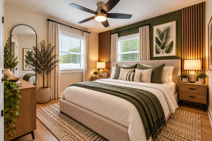 guest bedroom virtually staged