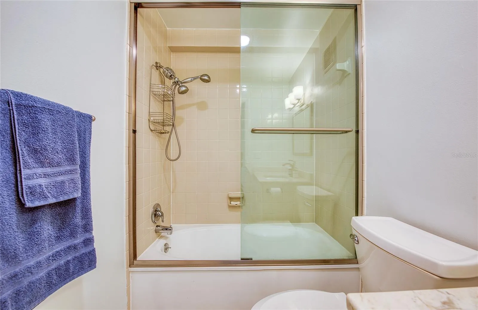 guest bath with tub and shower