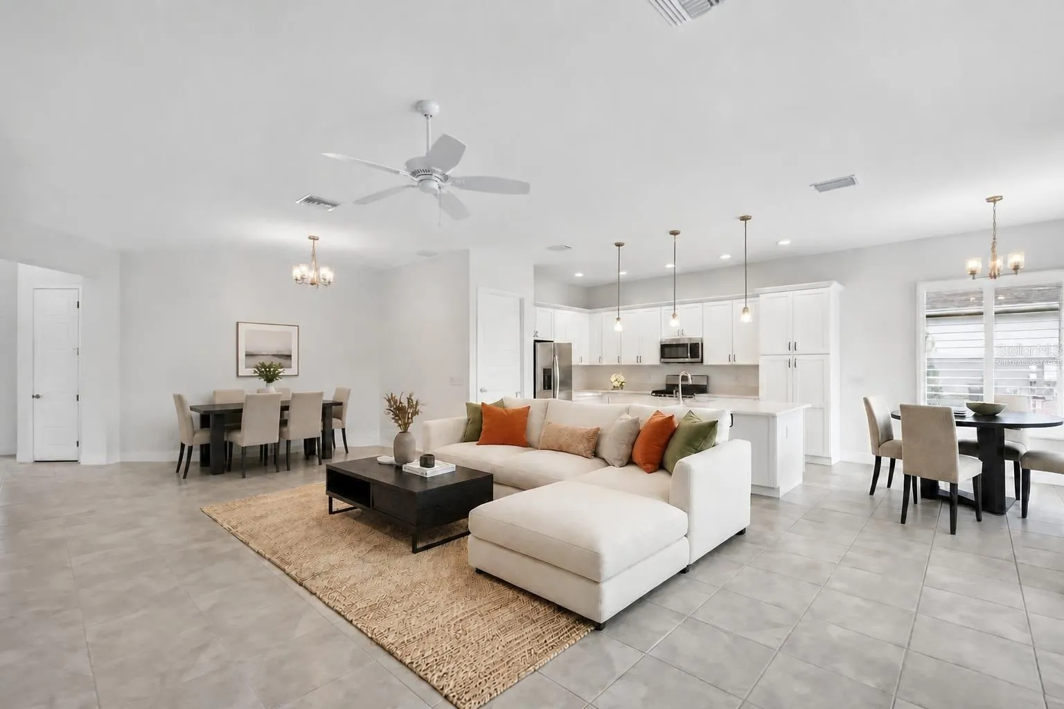 Living and Dining-Virtually Staged