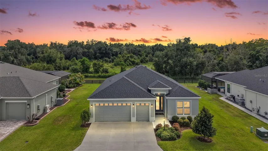 Twilight Front Elevation with PRIVATE Rear PRESERVE VIEWS