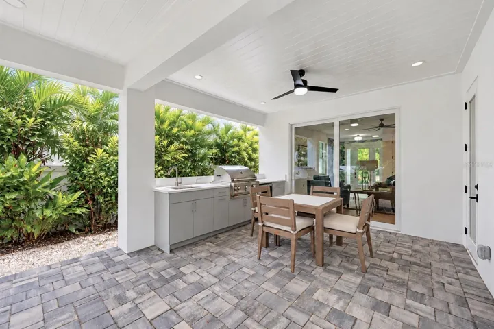 Patio and outdoor kitchen