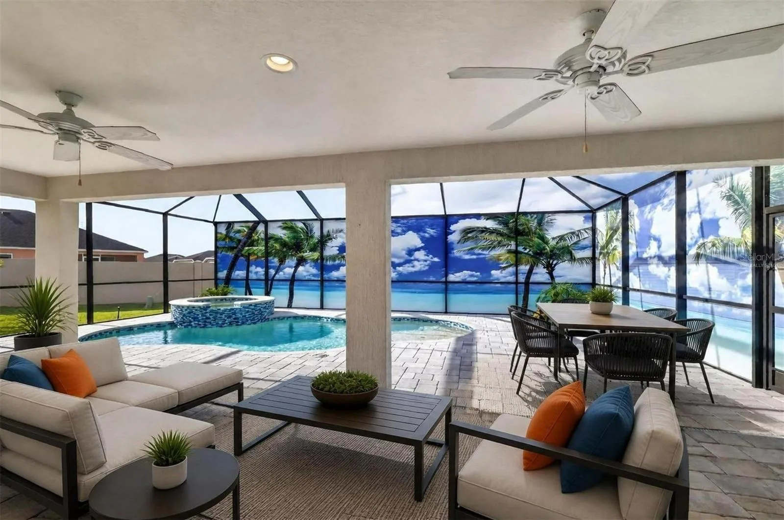 Private Paver Lanai, Swimming Pool, and Spa!-Virtually Staged