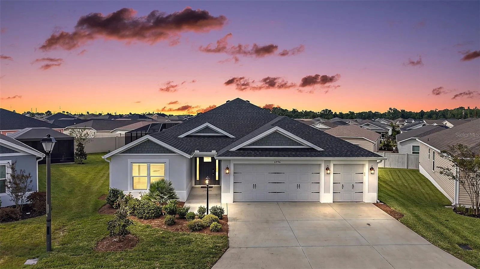 Twilight Front Elevation