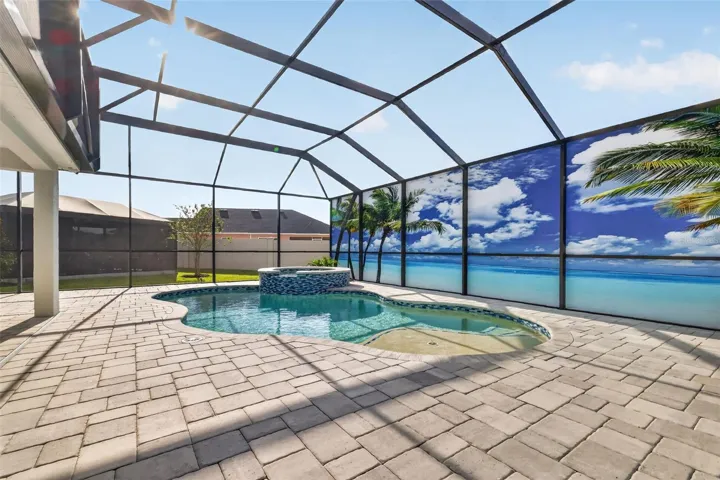 Private Paver Swimming Pool and Spa!