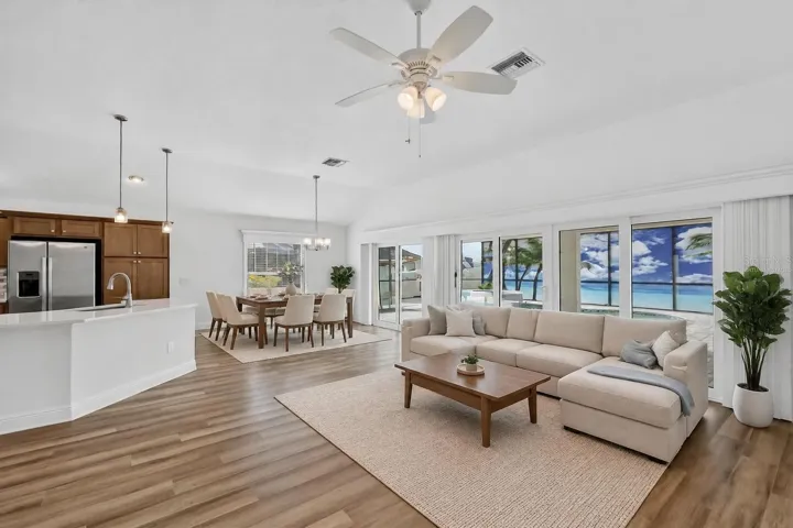 Living, Dining, and Kitchen-Virtually Staged