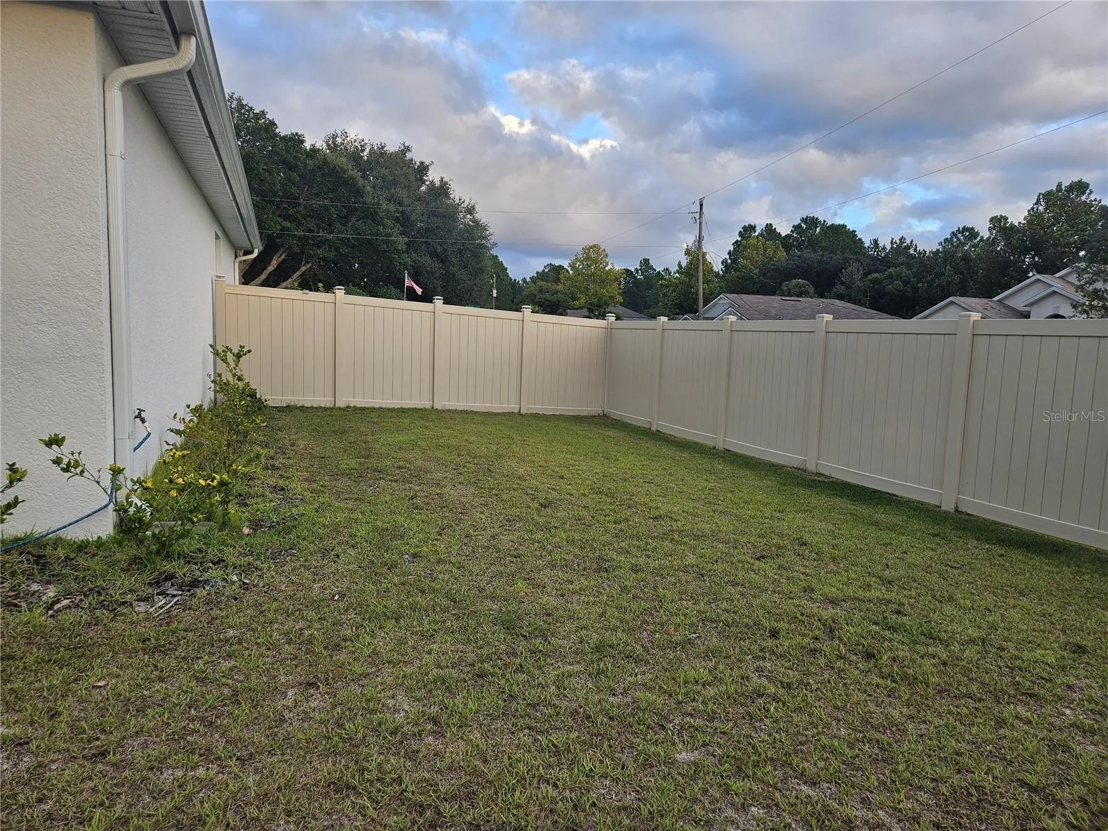 side fenced yard