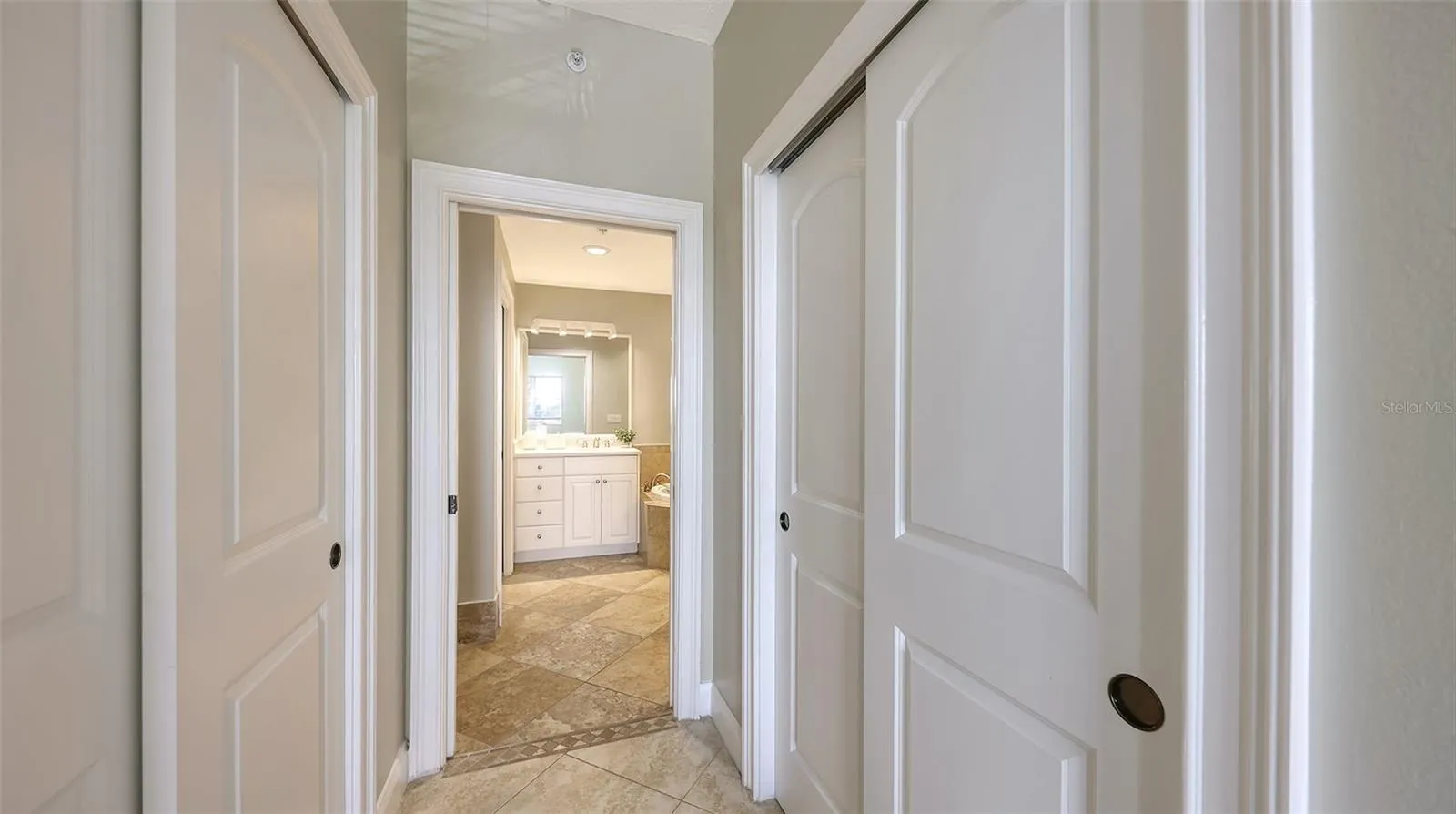 Dual closets in Primary bedroom