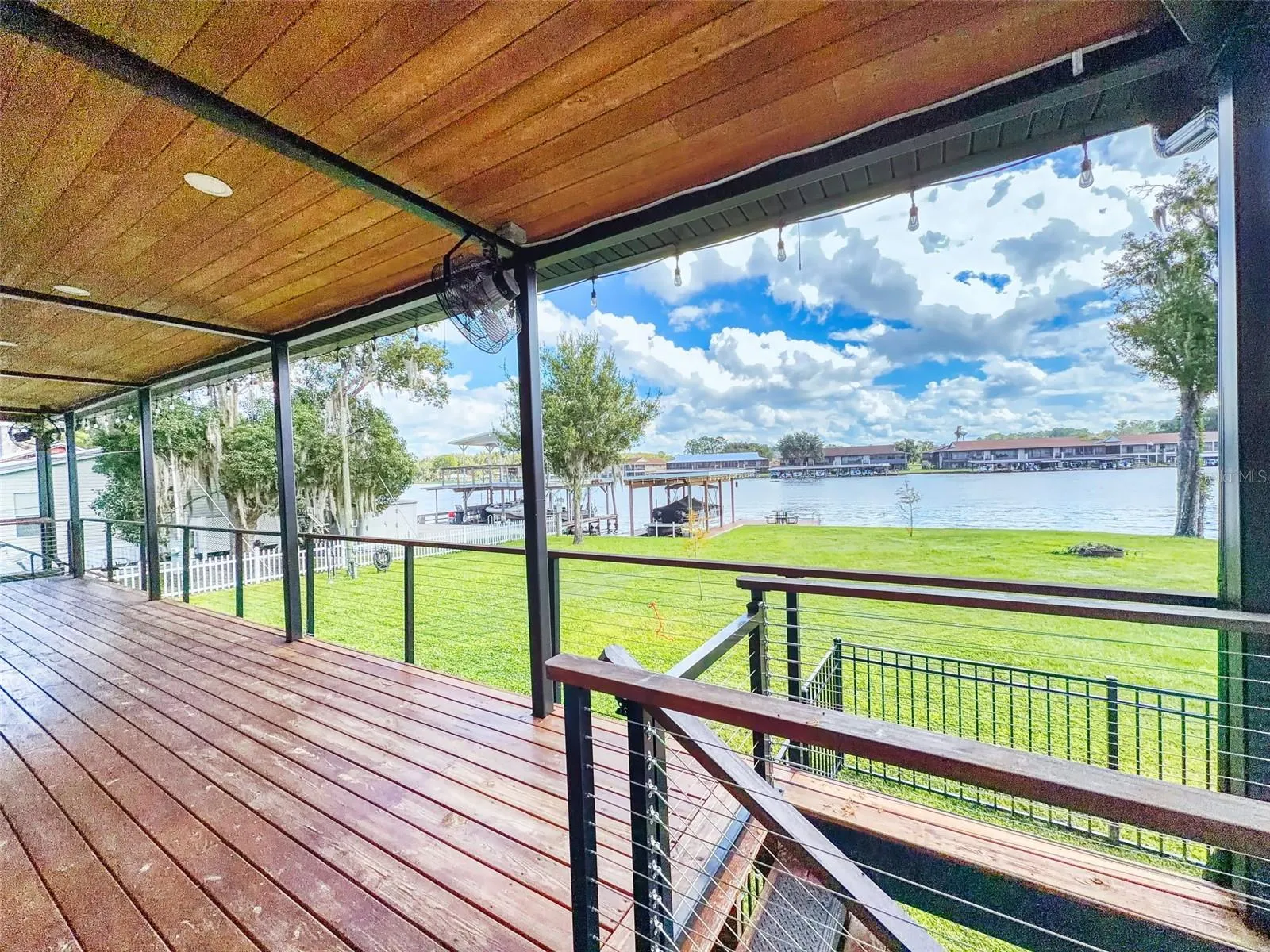 front deck overlooking river