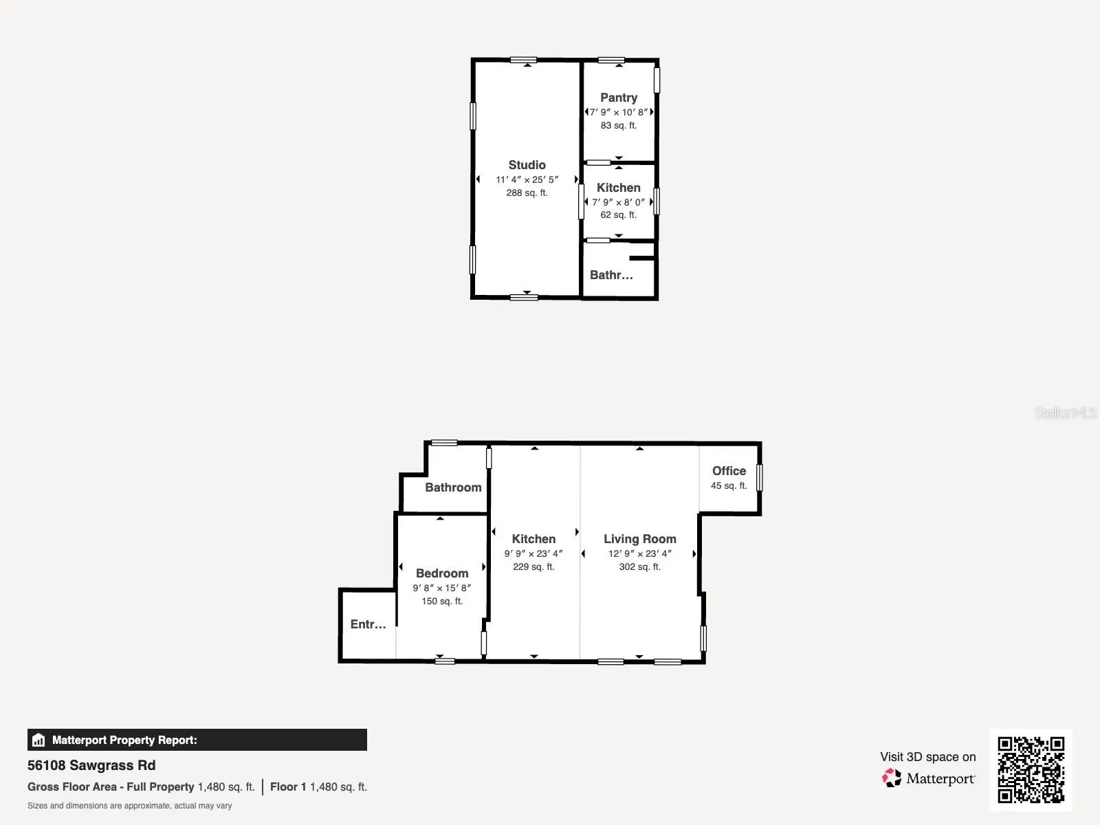 floor plans for main home and cottage