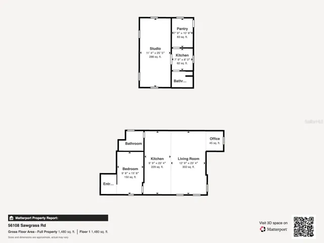 floor plans for main home and cottage