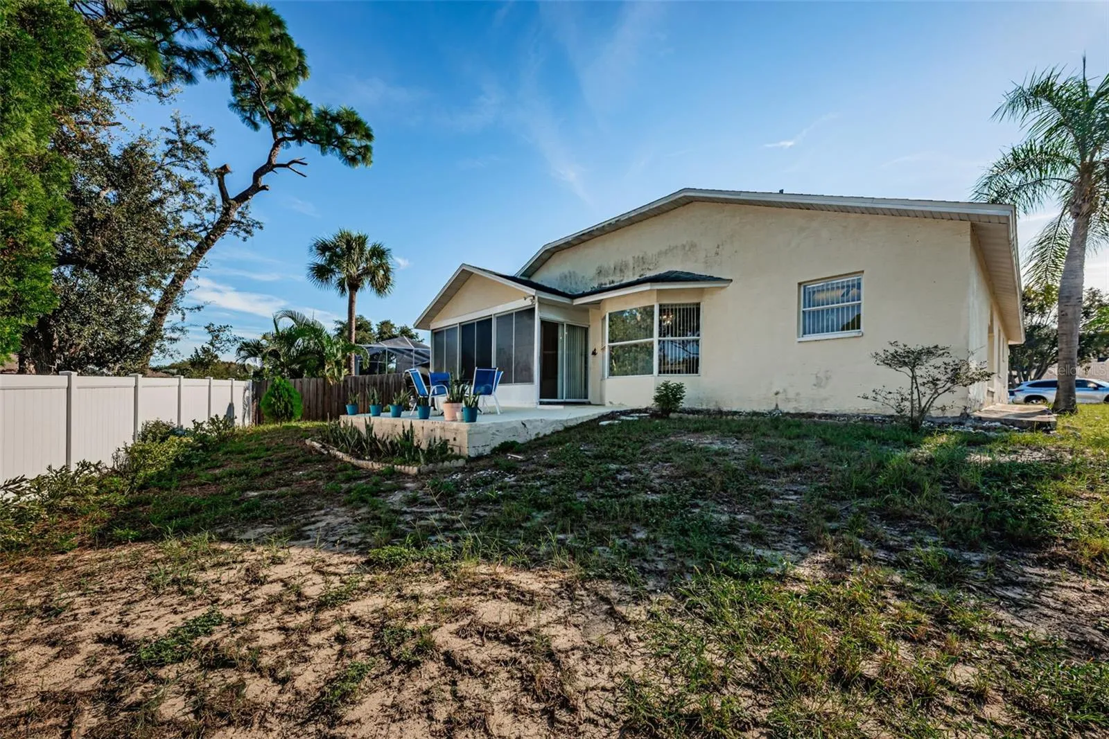 .21 Acre lot - partially fenced backyard