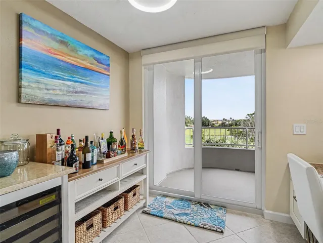 Kitchen opens to Balcony