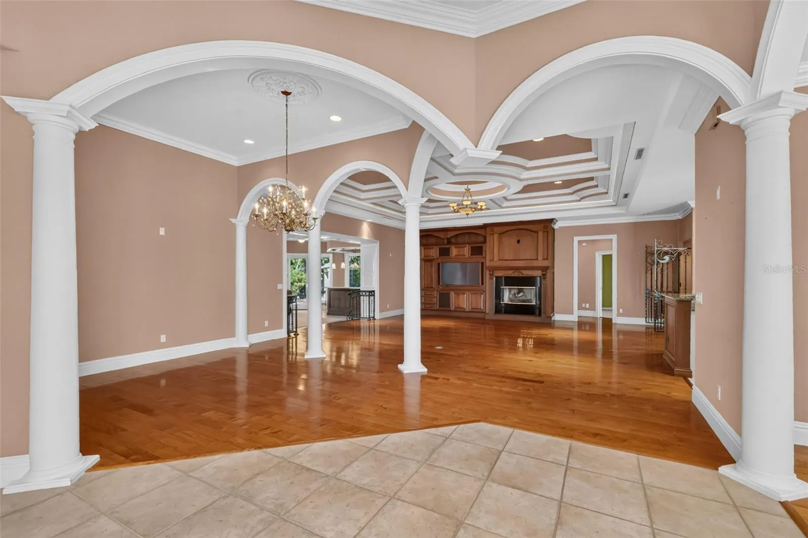 Foyer, Dining, and Living Room