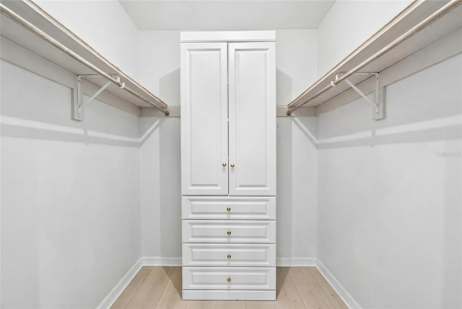 Walk in storage complements the first floor primary suite, which includes two walk in closets.