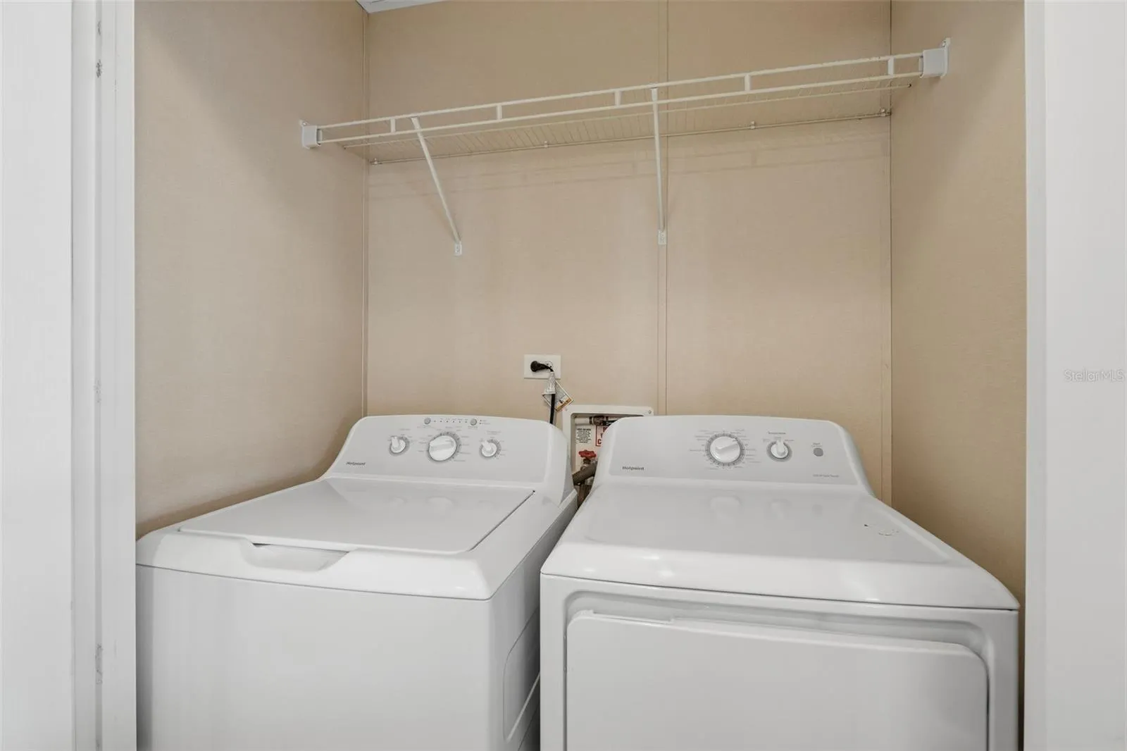 Inside laundry closet