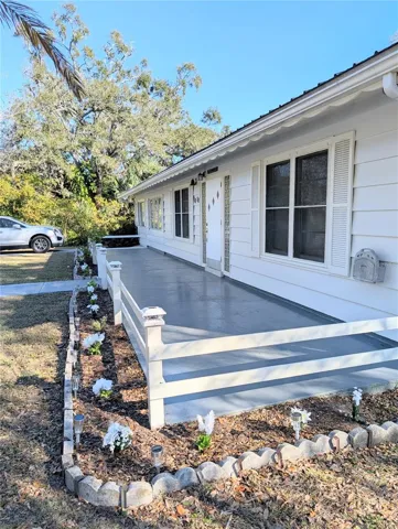 Front porch at entrance to The Beachouse.