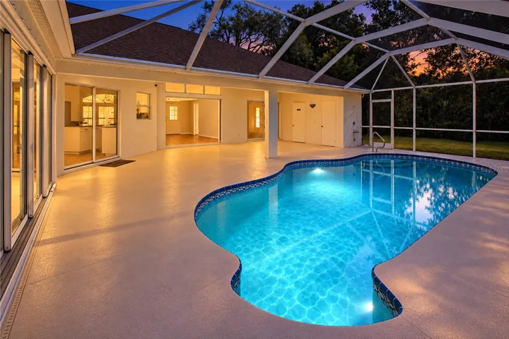Twilight View of Pool