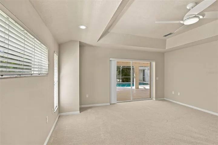 Primary Bedroom View Toward Pool