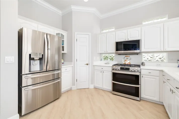 Another view showing the door to the oversized Pantry.