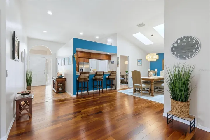 View to kitchen from living room