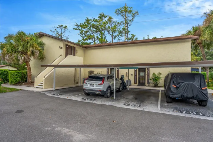 501 E Bay Dr 702, covered parking in front of townhome