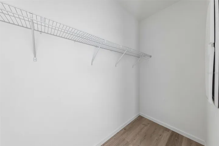 Walk-in closet in primary