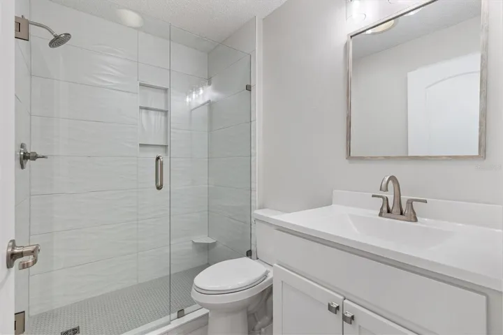 Guest Bath with Glass Enclosed Shower