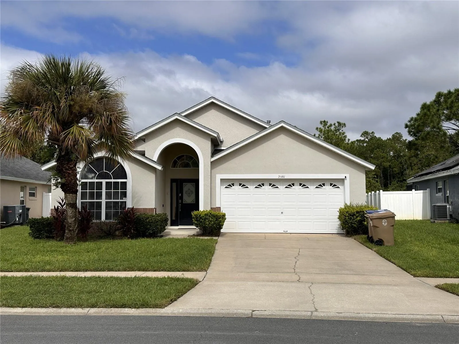 Driveway parking, plus a 2 car garage