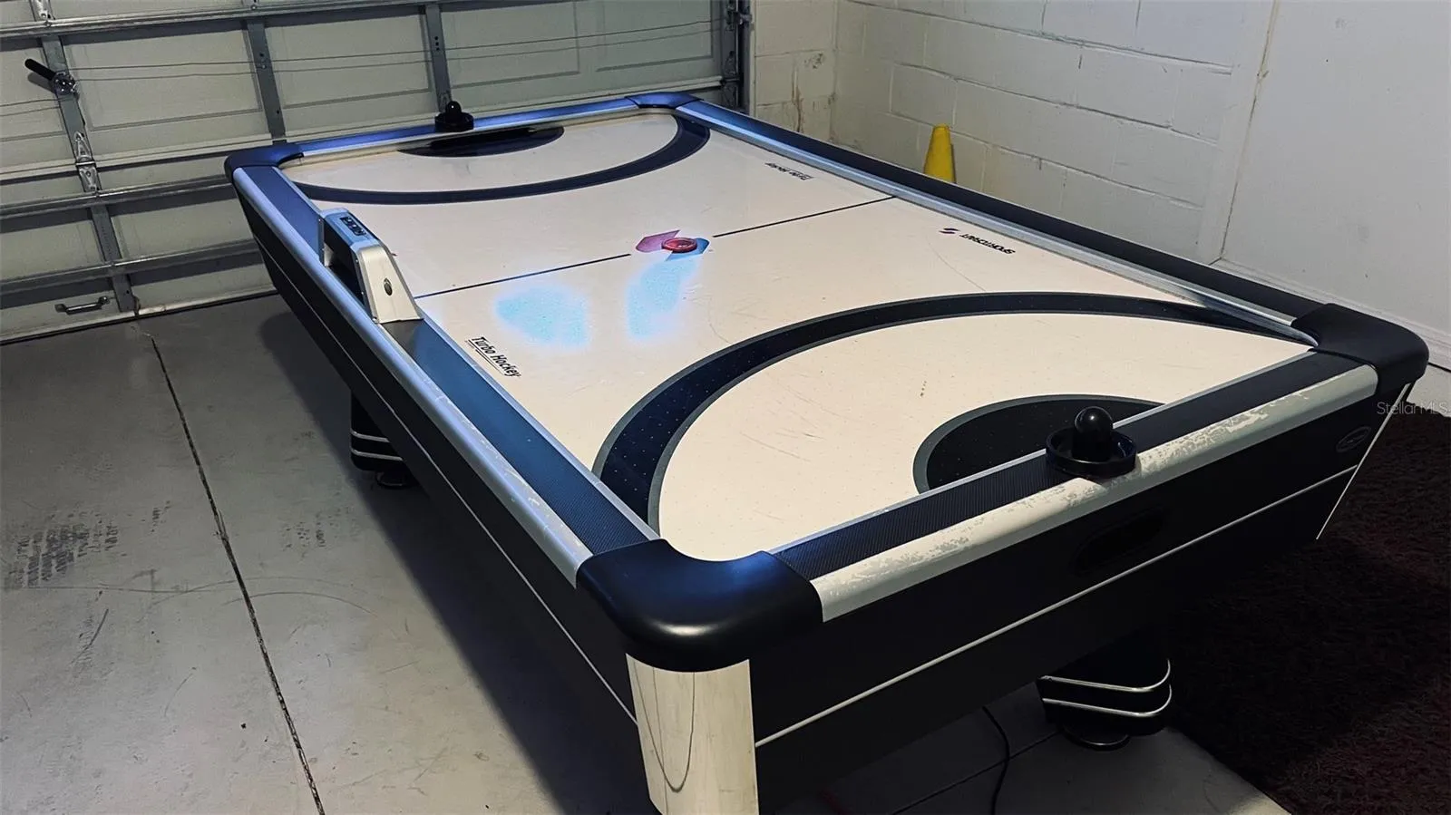 Air Hockey in Garage