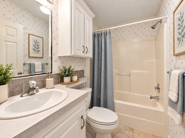 Virtually staged for visualization purposes - Guest Bath