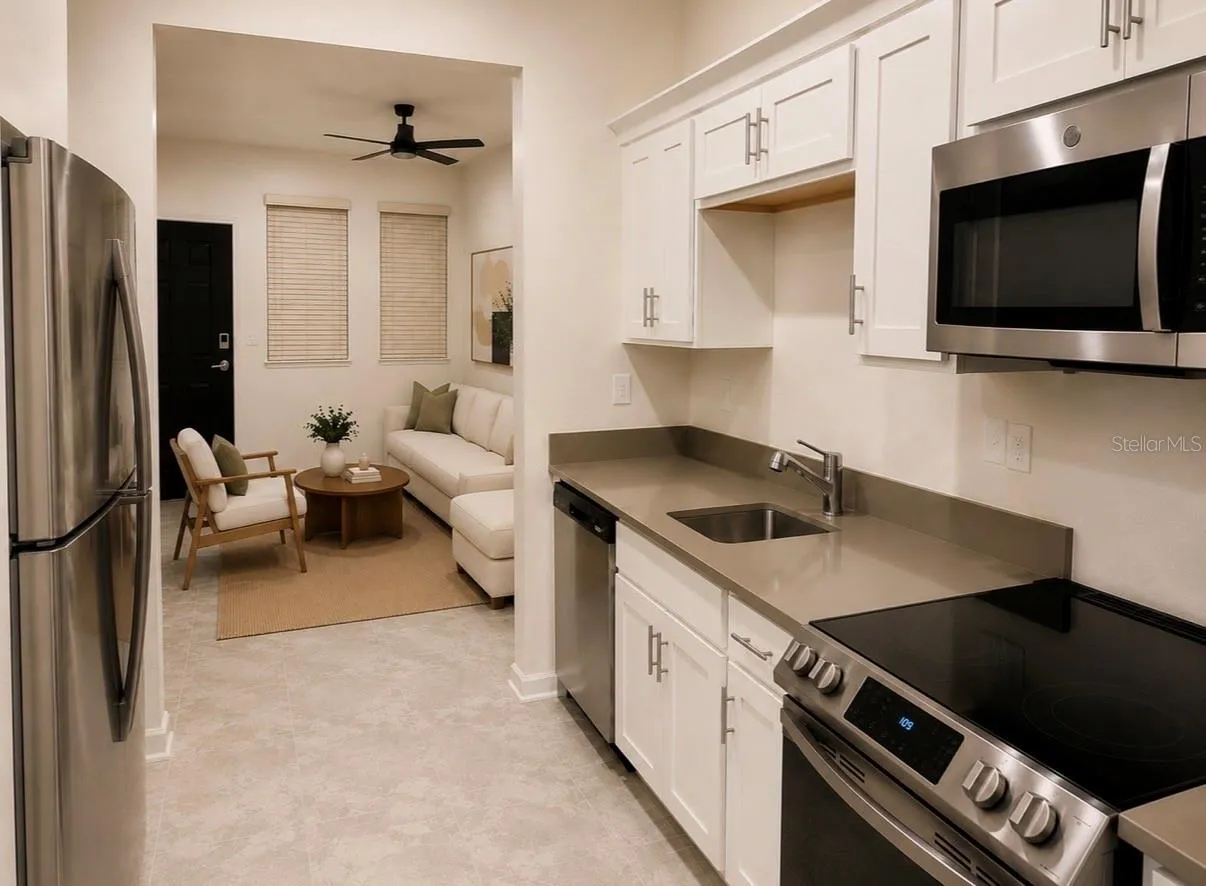 Mother in law kitchen with stove , dishwasher ,mw, refrigerator
