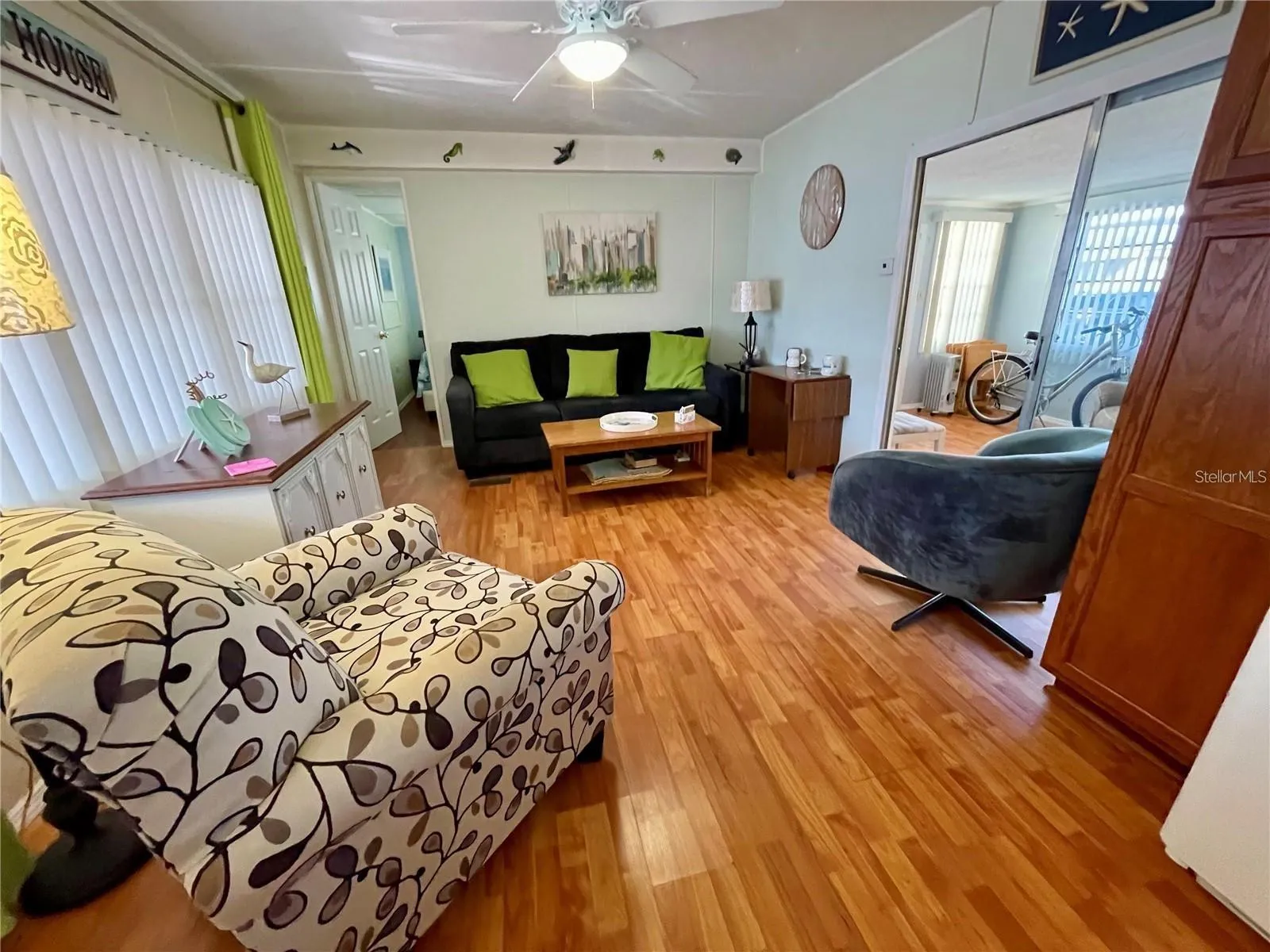Looking into the main living room, second bedroom is to the front of the home just passed this room