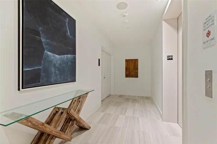 Private elevator arrival sets the tone for Residence 2401.