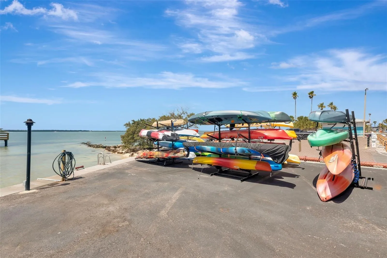Kayak storage on site!
