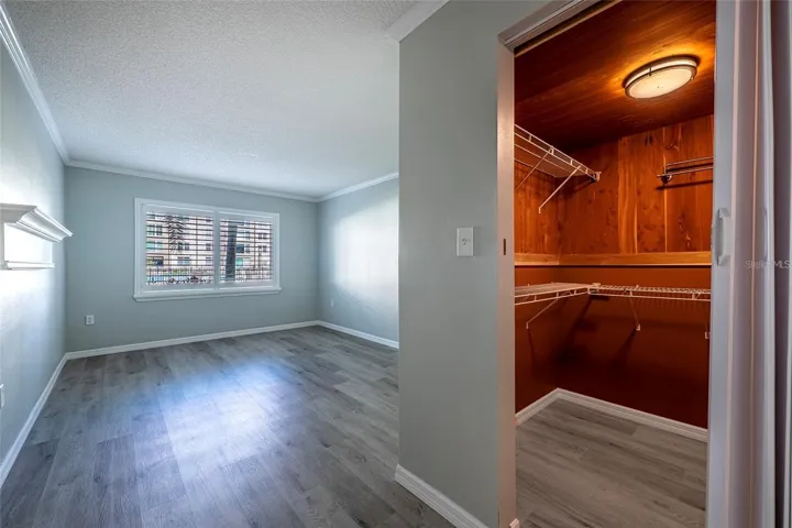 Master Bedroom features a walk in cedar closet