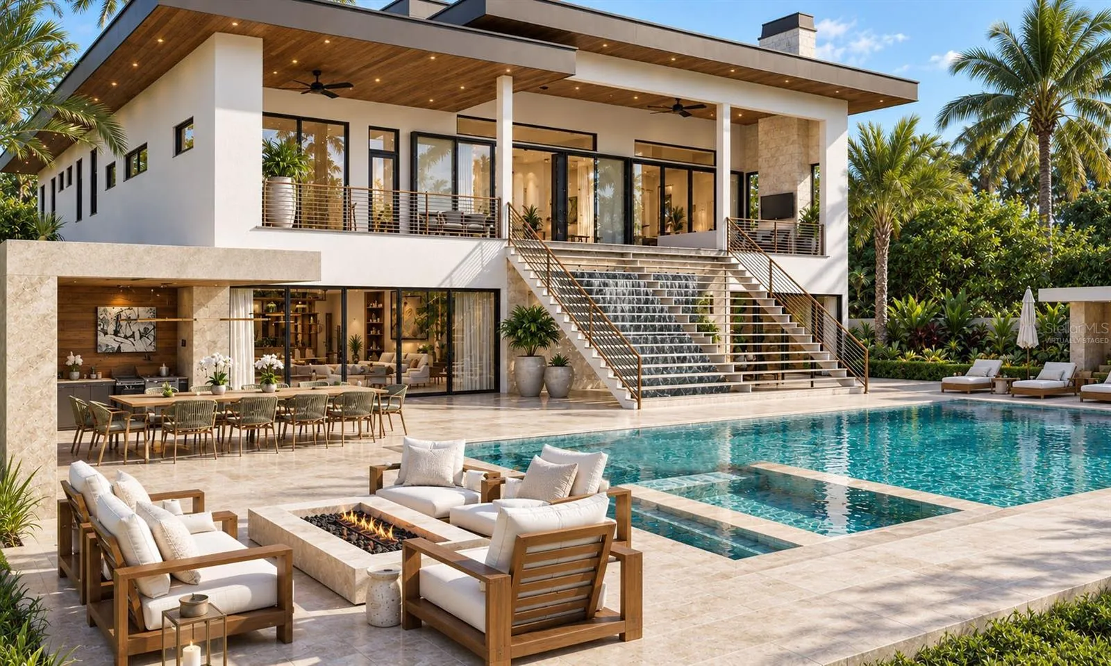 Ultimate backyard entertaining. Virtually staged.