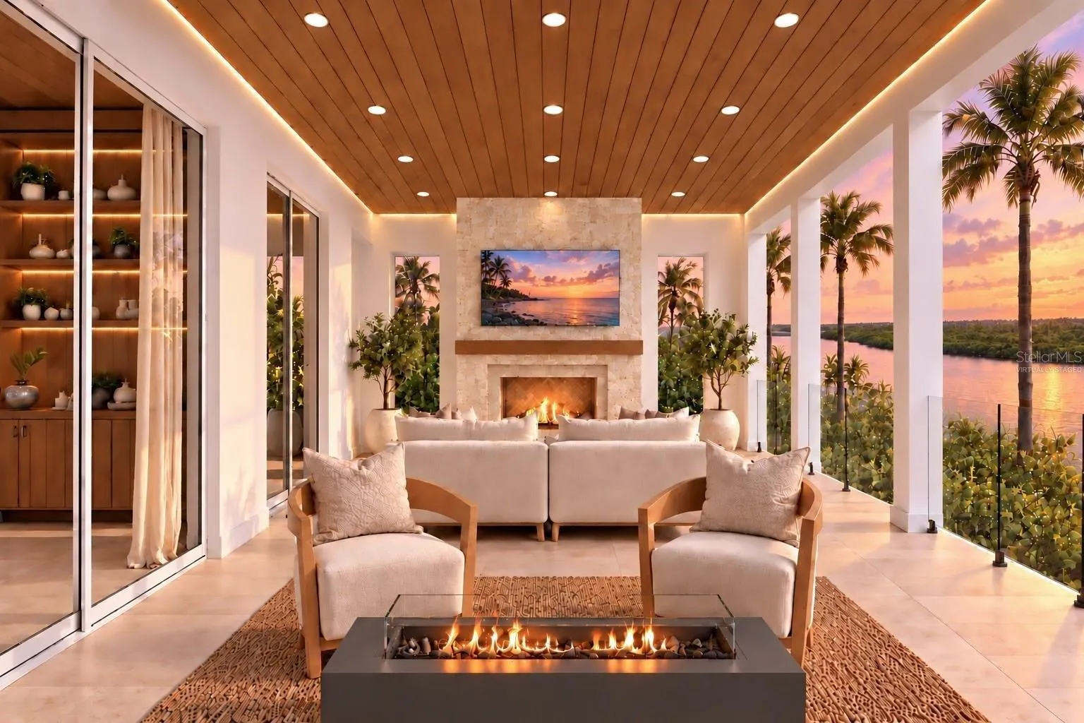 Patio. Virtually staged.