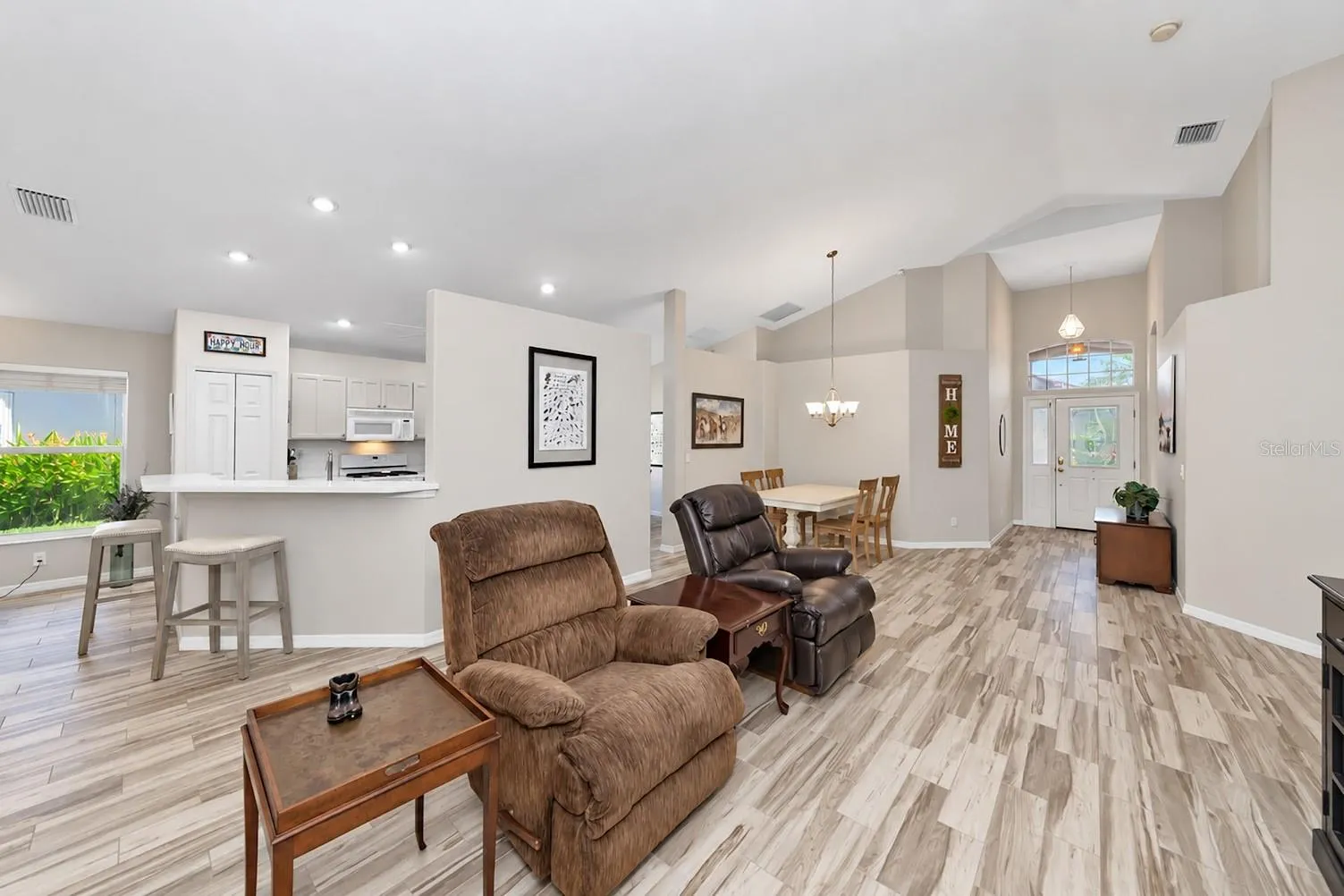 Combined living and dining room.