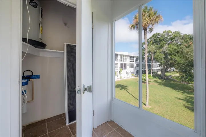 Lanai and utility closet