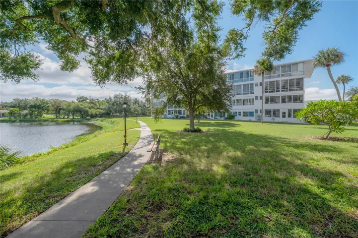 View of lake facing the building