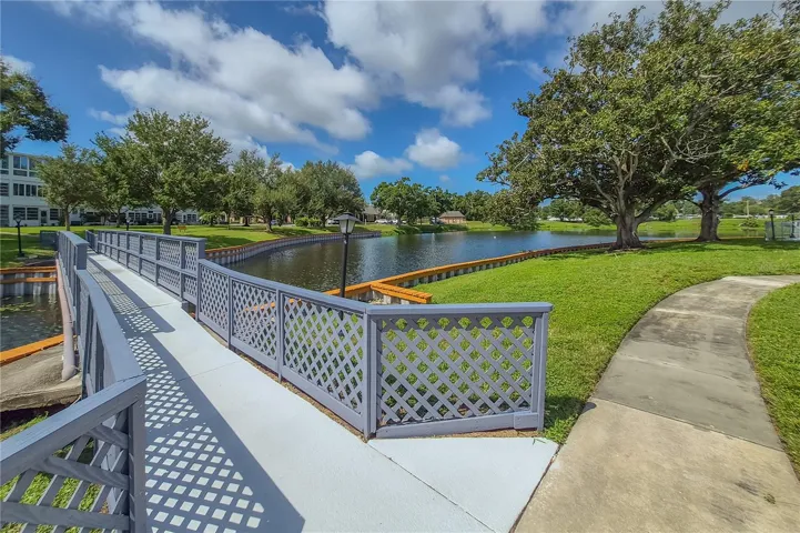 bridge for easy access crossing the lake