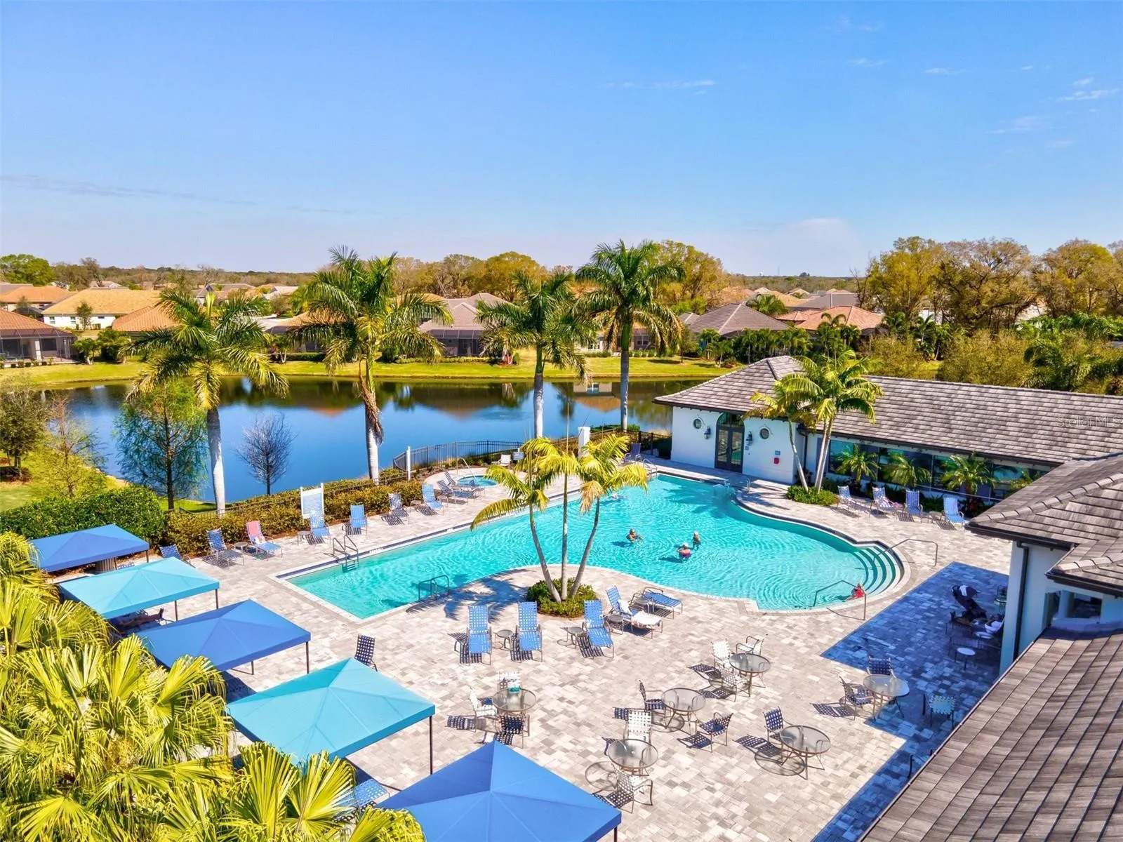 Clubhouse Pool with Cabanas