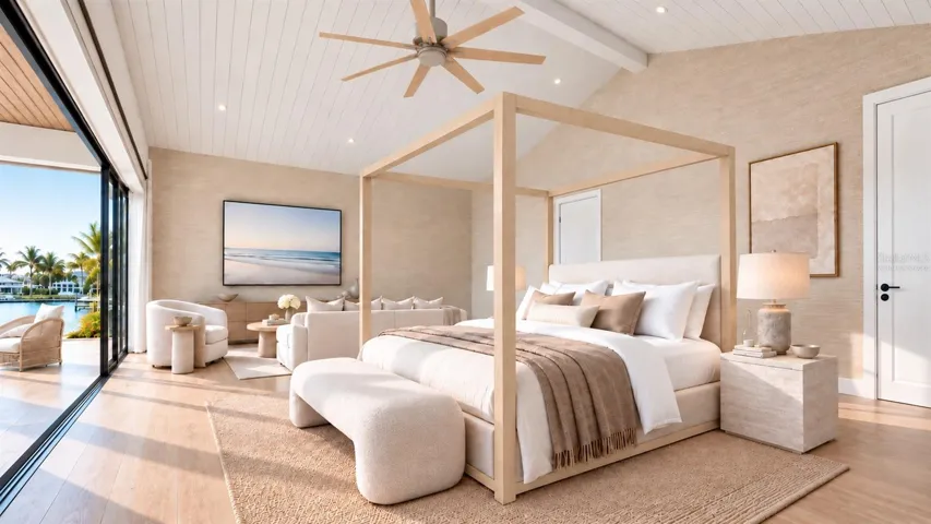 Primary suite. Virtually staged.