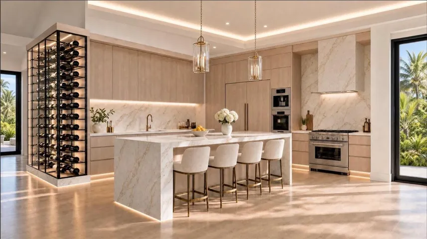 Kitchen. Virtually staged.