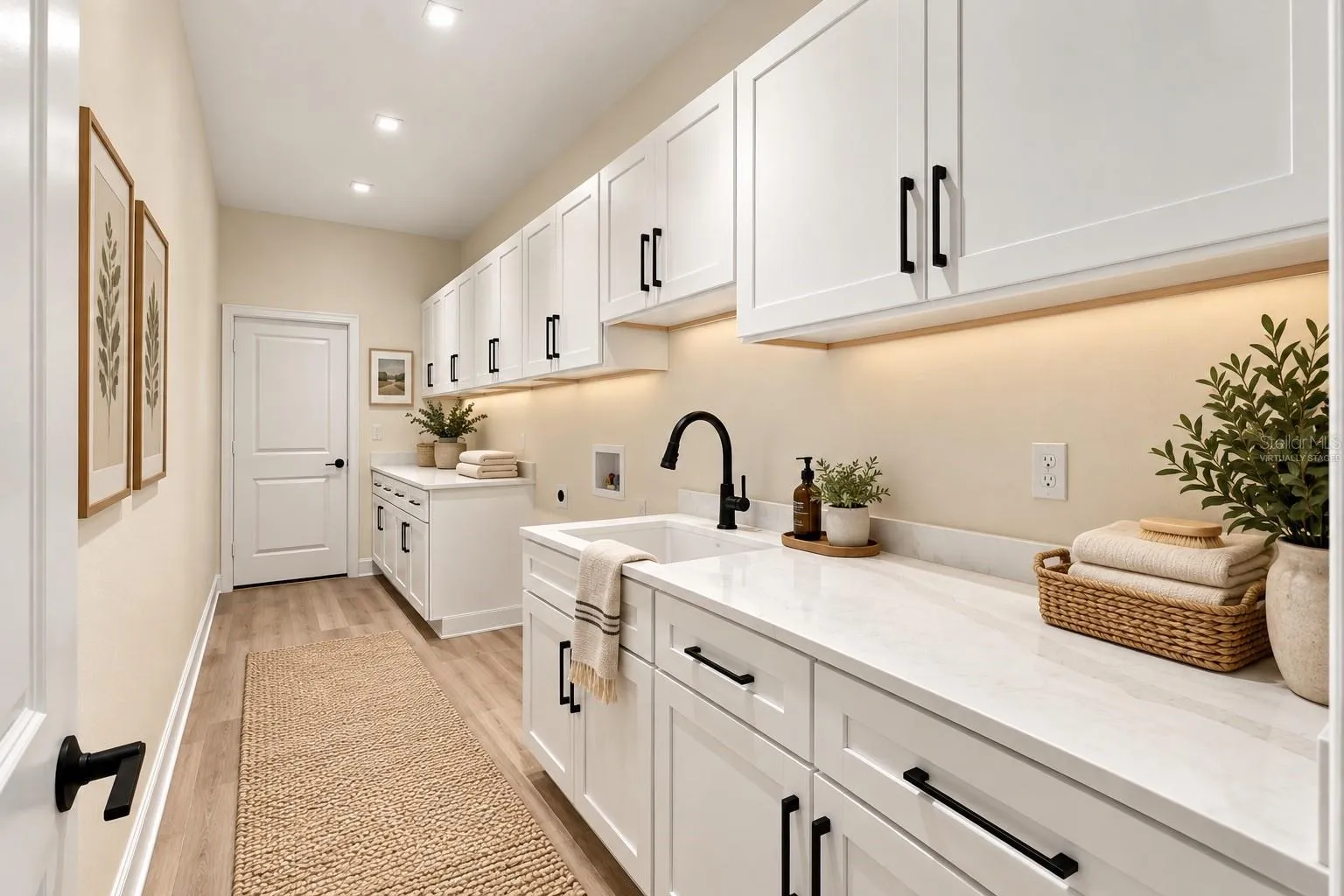 Virtually stagedlaundry room
