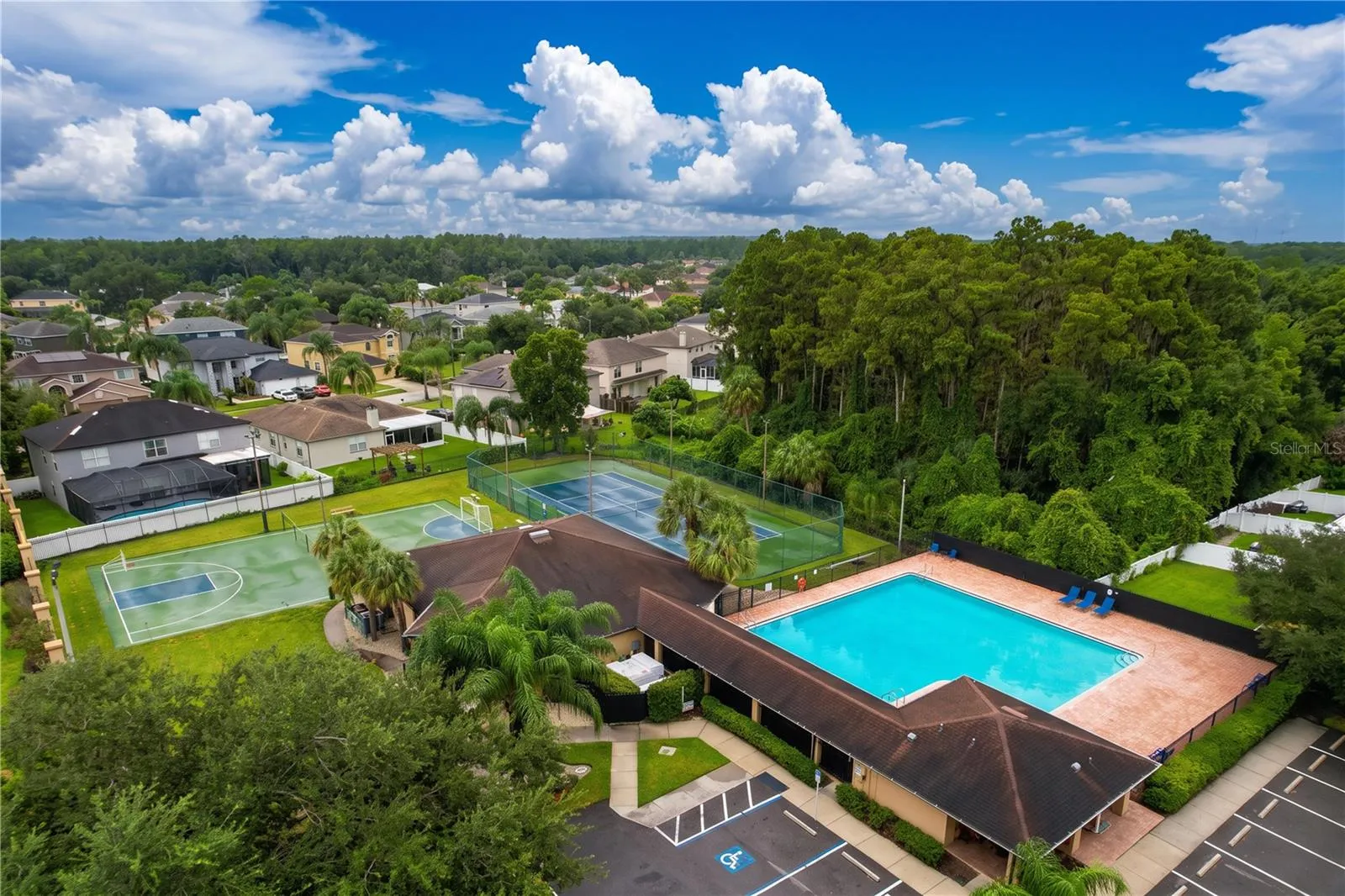 Club House with adjacent amenities
